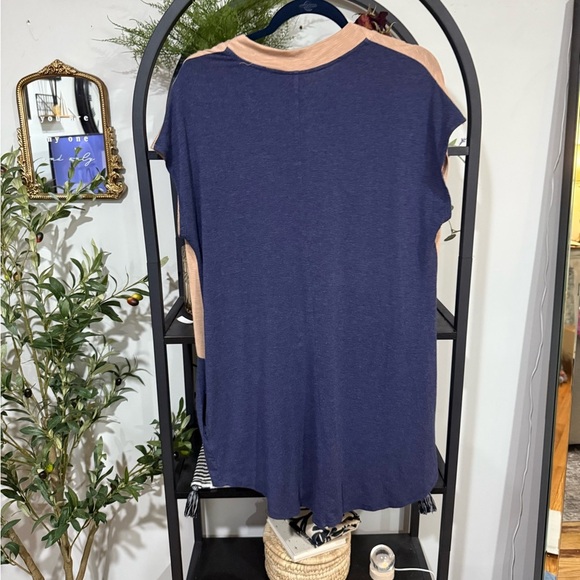 Dolan Left Coast Collection Womens Medium Navy Tan Tunic Dress size large - Picture 8 of 8